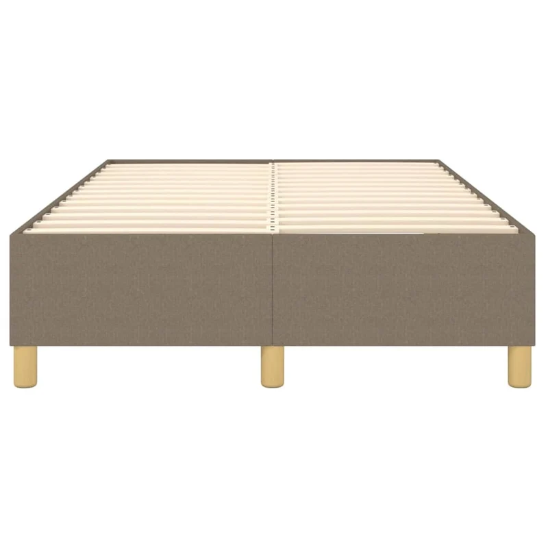 Sommier à lattes sur pieds cadre de lit 120x200 cm tissu taupe TDL0206938