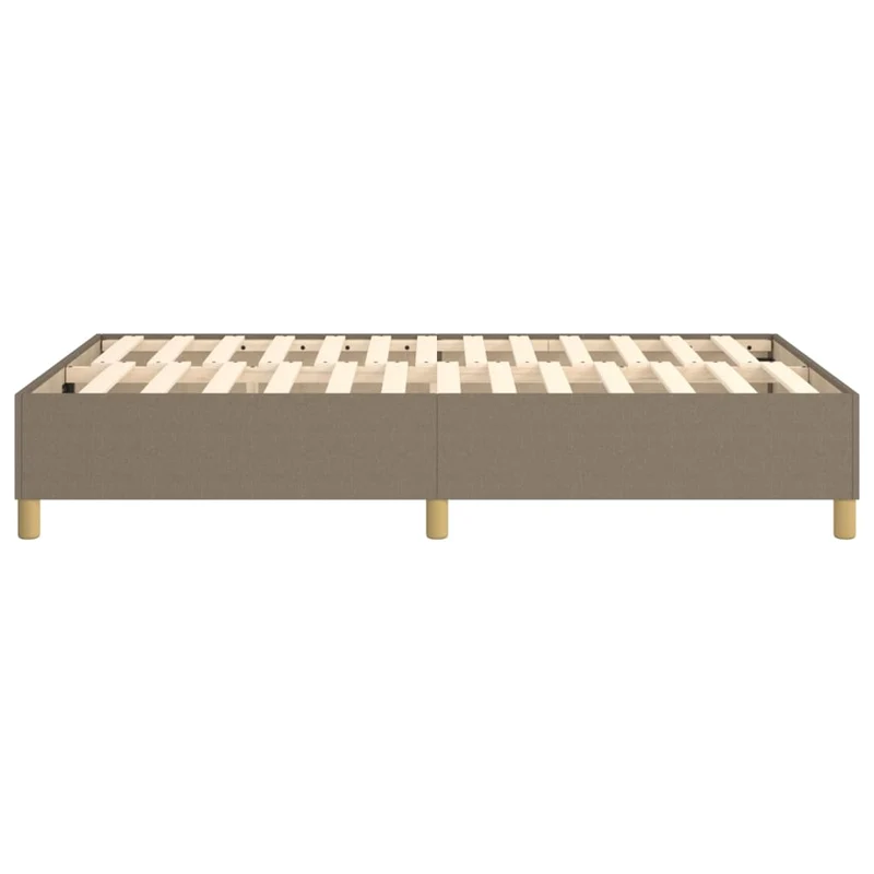 Sommier à lattes sur pieds cadre de lit 120x200 cm tissu taupe TDL0206938