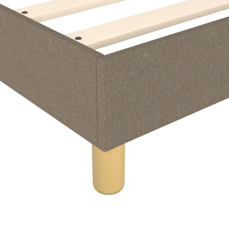 Sommier à lattes sur pieds cadre de lit 120x200 cm tissu taupe TDL0206938