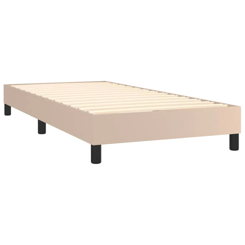 Sommier à lattes sur pieds cadre de lit 90x200 cm synthétique marron clair TDL0207282