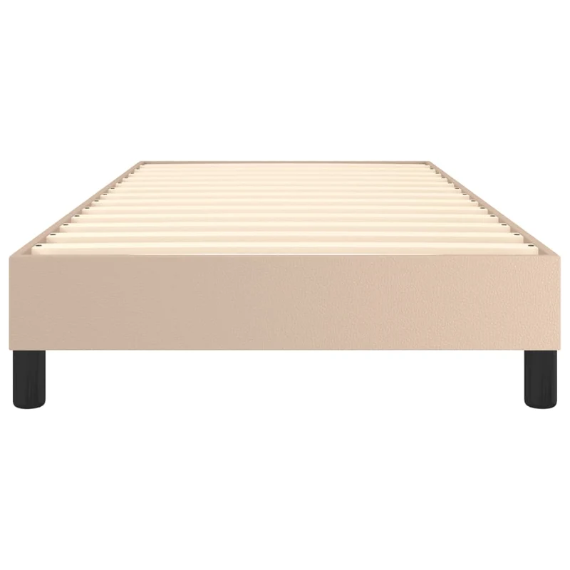 Sommier à lattes sur pieds cadre de lit 90x200 cm synthétique marron clair TDL0207282