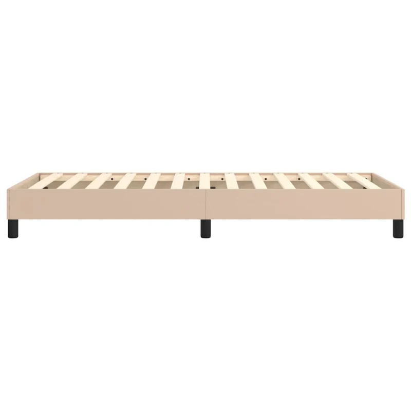 Sommier à lattes sur pieds cadre de lit 90x200 cm synthétique marron clair TDL0207282