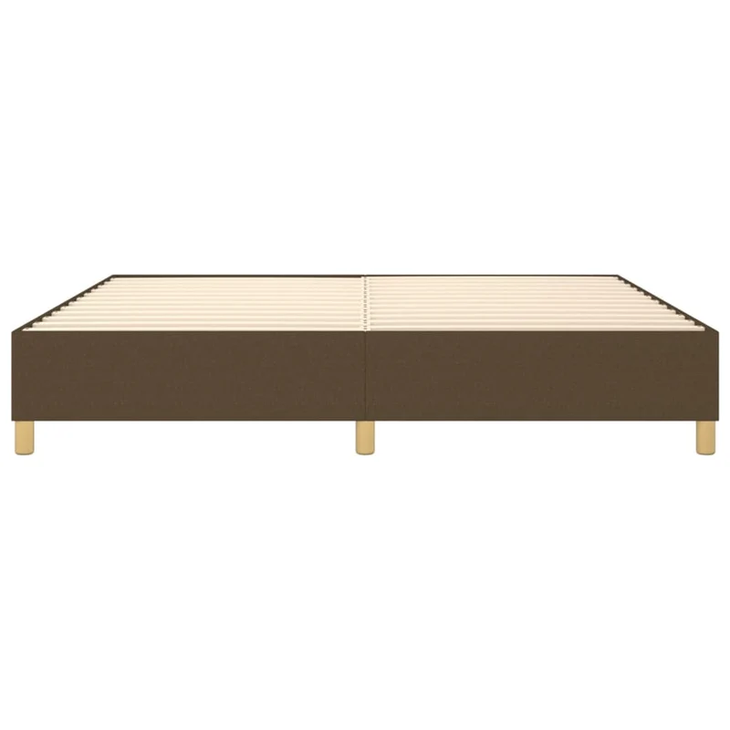 Sommier à lattes sur pieds cadre de lit 200x200 cm tissu marron foncé TDL0207054