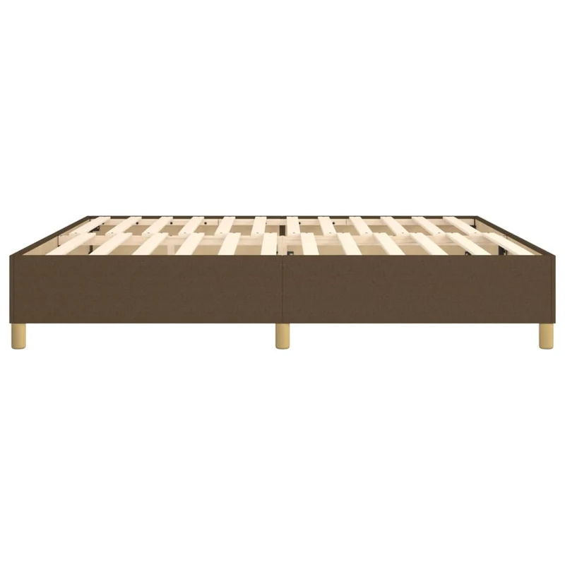 Sommier à lattes sur pieds cadre de lit 200x200 cm tissu marron foncé TDL0207054