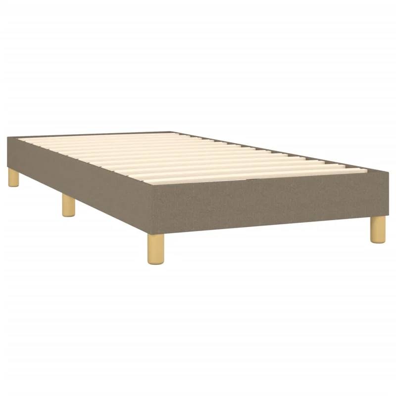 Sommier à lattes sur pieds cadre de lit 80x200 cm tissu taupe TDL0206924