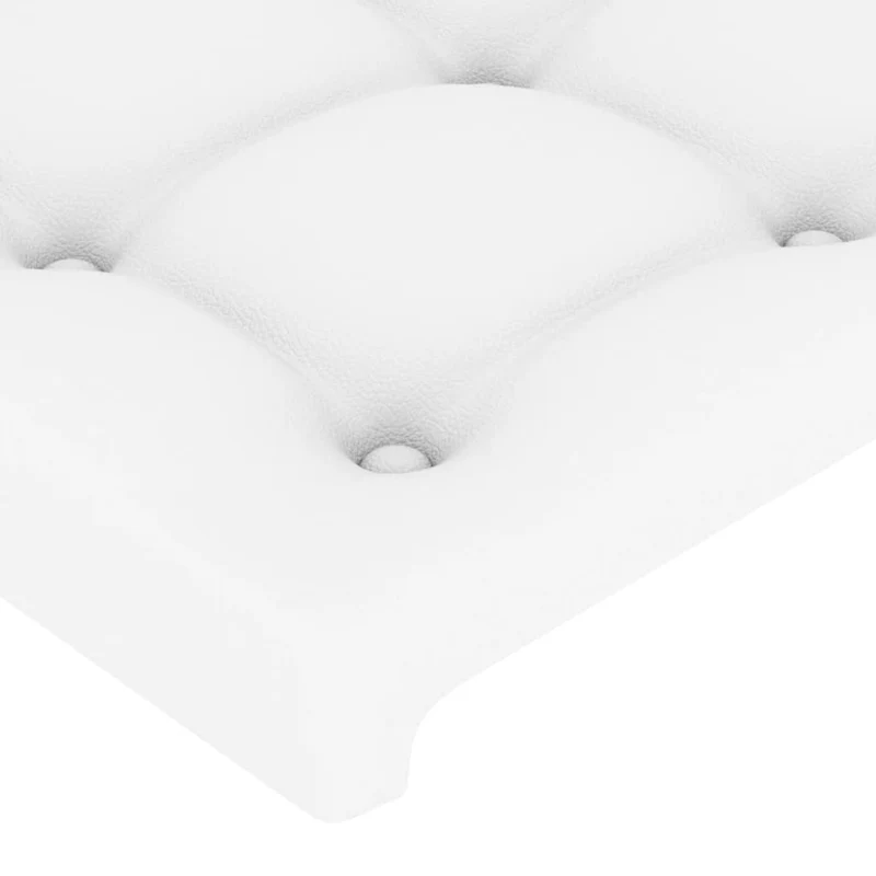 Tête de lit accessoire couchage chambre à coucher meuble à LED capitonné 103 x 16 x 78/88 cm synthétique blanc TDL0201946