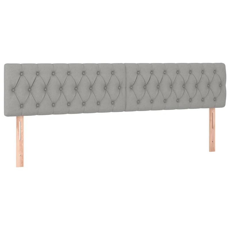 Cadre de lit LED avec sommier tête de lit matelas surmatelas 200x200 cm tissu gris clair TDL0207777