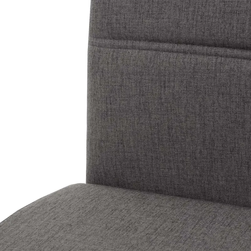 2x chaises de salle à manger cuisine en tissuet acier inoxydable brossé gris-brun 04_0000404