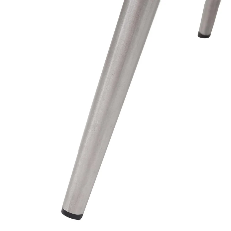 2x chaises de salle à manger cuisine en tissuet acier inoxydable brossé gris-brun 04_0000404