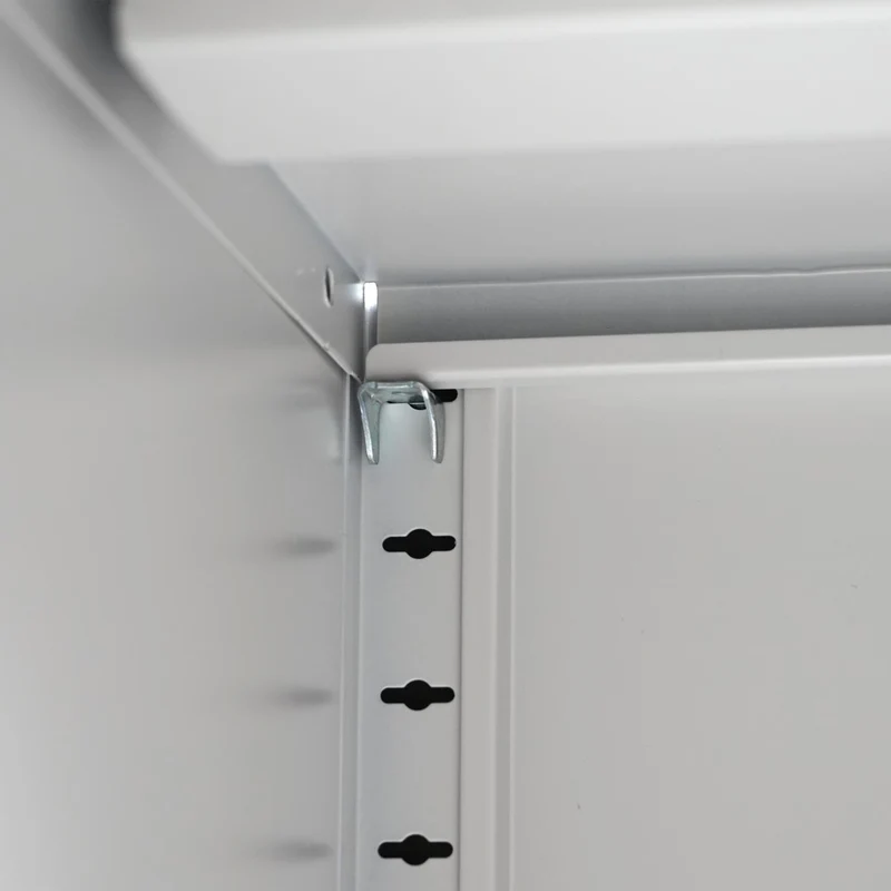 Armoire de rangement bureau en acier, avec portes coulissantes 90x90x45cm anthracite 04_0001475