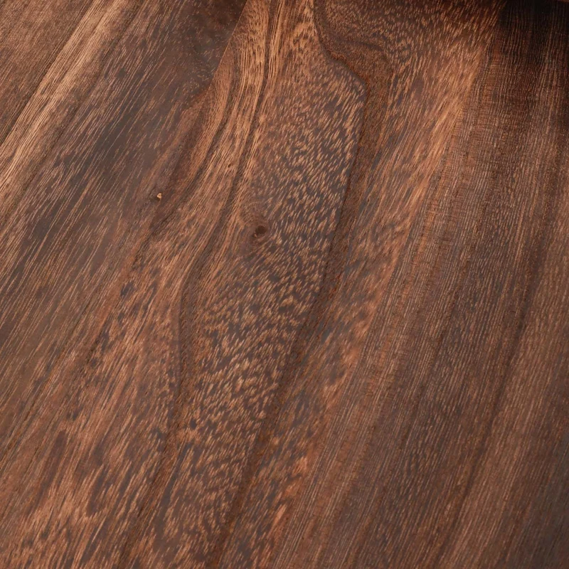 Table d'appoint table basse bout de canapé en bois de paulownia marron foncé et métal 60x60x60cm MED04076