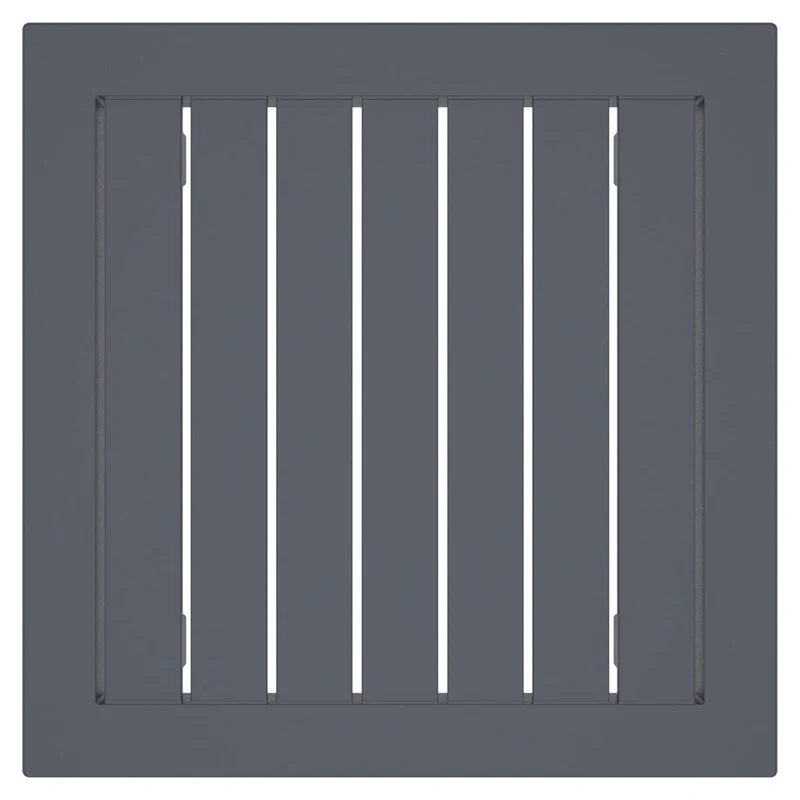 Petite table de jardin en plastique gris foncé résistante aux intempéries 45x45x45 cm MDJ10202