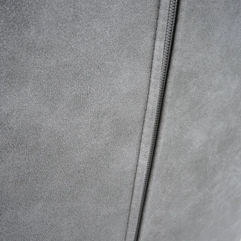 Chaise de salle à manger design rétro scandinave en tissu gris béton pieds clairs 04_0002369