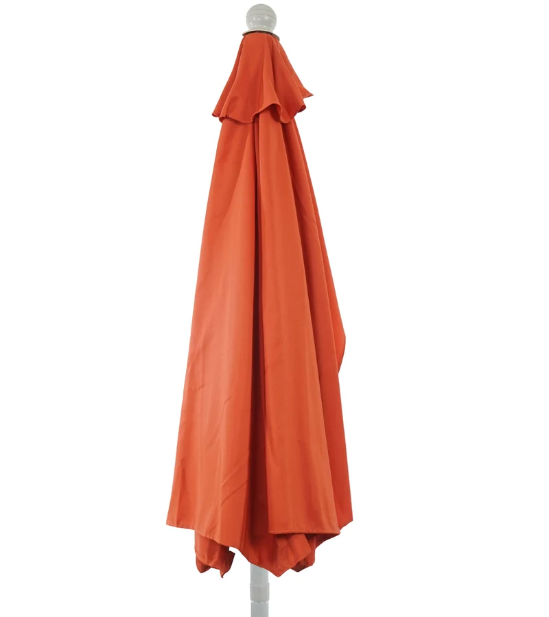 Demi parasol semi-circulaire balcon terrasse UV 50+ polyester/aluminium 3kg avec une portée de 300 cm Terracotta avec support 04_0003899
