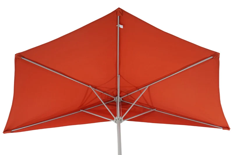 Demi parasol semi-circulaire balcon terrasse UV 50+ polyester/aluminium 3kg avec une portée de 300 cm Terracotta avec support 04_0003899