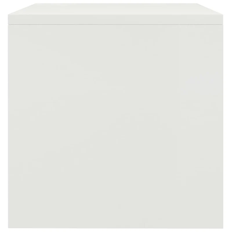 Lot de 2 tables de chevet avec étagère 40 x 30 x 30 cm bois d'ingénierie blanc DEC034886