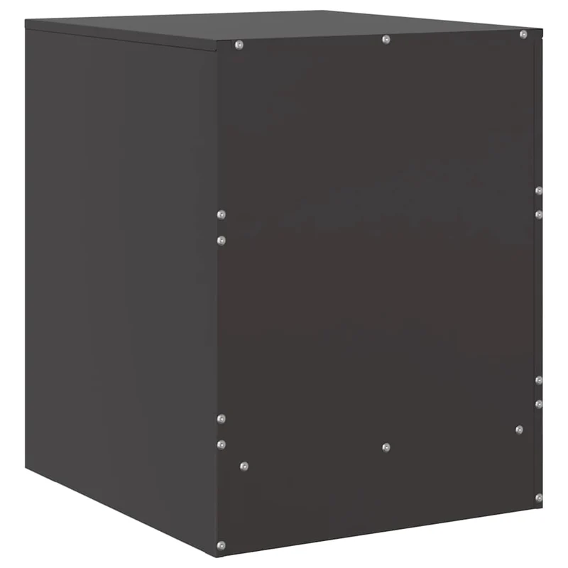 Lot de 2 tables de chevet avec tiroirs 34,5 x 39 x 44 cm acier noir DEC035461