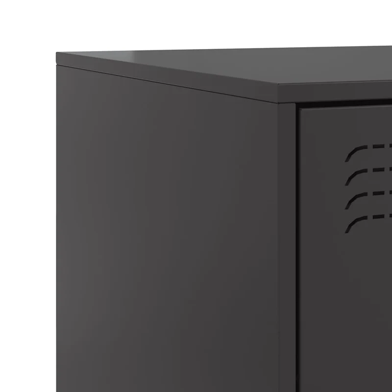 Lot de 2 tables de chevet avec tiroirs 34,5 x 39 x 44 cm acier noir DEC035461
