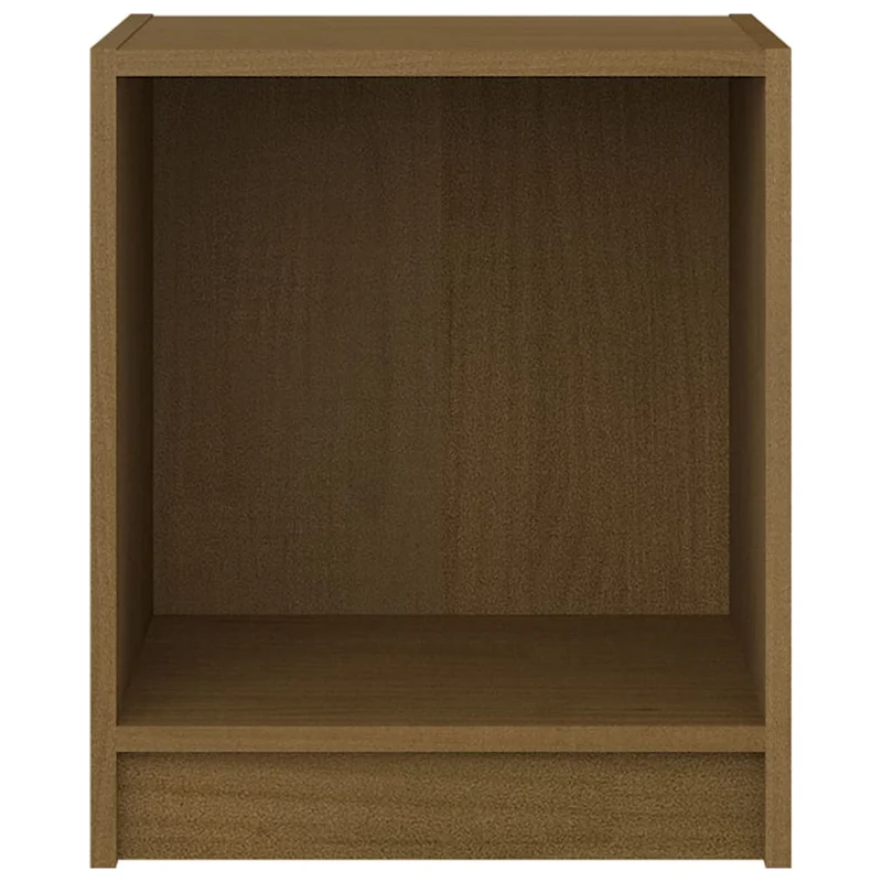 Lot de 2 tables de chevet avec compartiment ouvert 35,5 x 33,5 x 41,5 cm bois de pin marron miel DEC035445