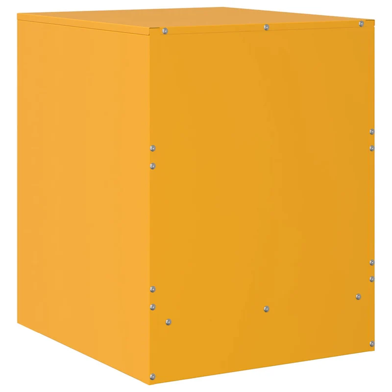 Lot de 2 tables de chevet avec deux tiroirs 34,5 x 39 x 44 cm acier jaune DEC035417