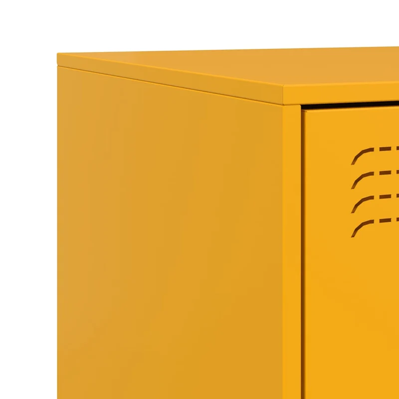 Lot de 2 tables de chevet avec deux tiroirs 34,5 x 39 x 44 cm acier jaune DEC035417