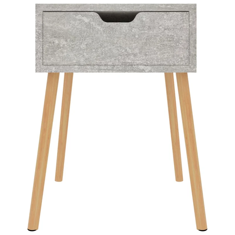 Lot de 2 tables de chevet avec tiroir 40 x 40 x 56 cm bois d'ingénierie gris DEC035398