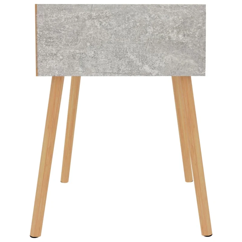 Lot de 2 tables de chevet avec tiroir 40 x 40 x 56 cm bois d'ingénierie gris DEC035398