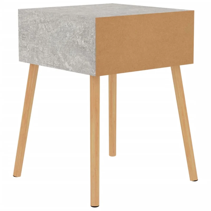 Lot de 2 tables de chevet avec tiroir 40 x 40 x 56 cm bois d'ingénierie gris DEC035398