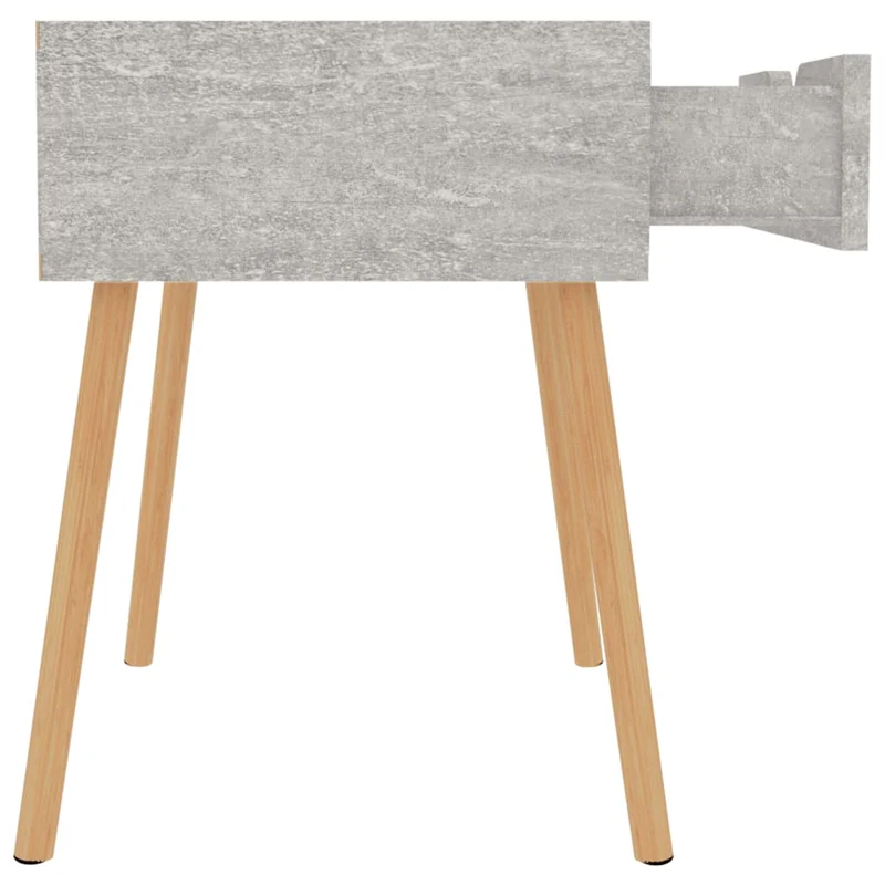Lot de 2 tables de chevet avec tiroir 40 x 40 x 56 cm bois d'ingénierie gris DEC035398