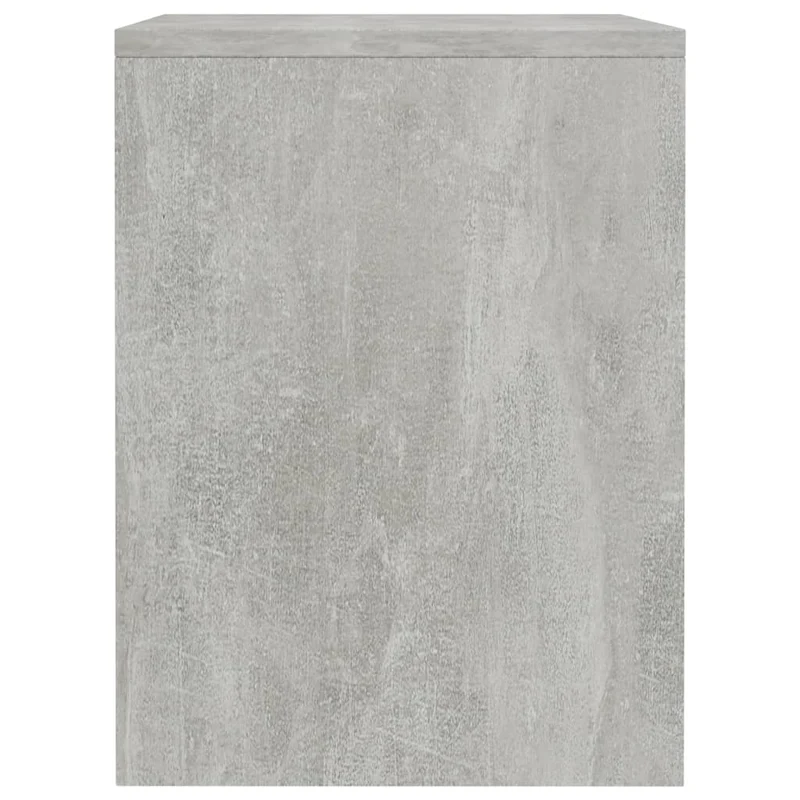 Lot de 2 tables de chevet avec étagère 40 x 30 x 40 cm bois d'ingénierie gris DEC035350