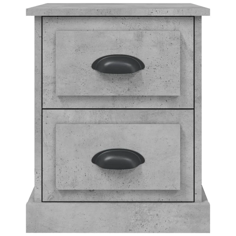 Lot de 2 tables de chevet avec tiroirs 39 x 39 x 47,5 cm bois ingénierie gris DEC035344