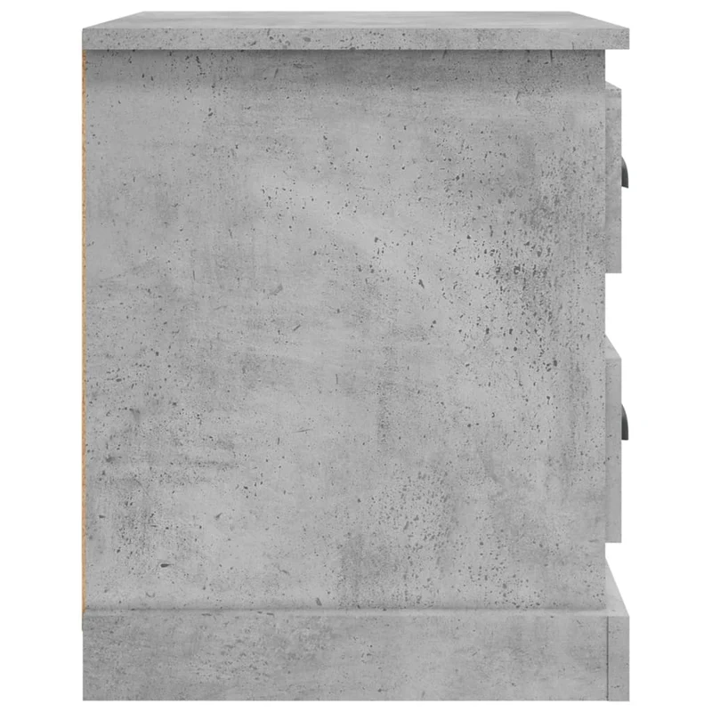 Lot de 2 tables de chevet avec tiroirs 39 x 39 x 47,5 cm bois ingénierie gris DEC035344