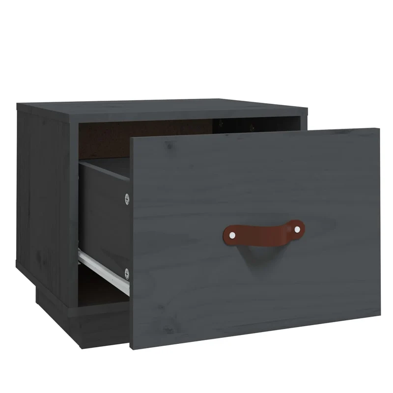 Lot de 2 tables de chevet avec tiroir 40 x 34 x 35 cm bois de pin gris DEC035321