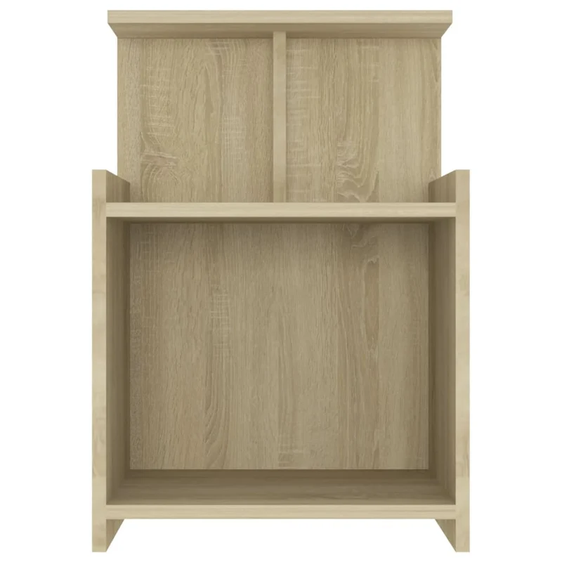 Lot de 2 tables de chevet avec étagères 40 x 35 x 60 cm aggloméré couleur chêne DEC035259