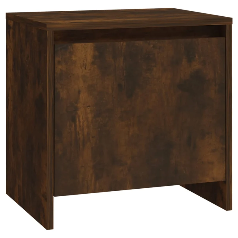 Lot de 2 tables de chevet avec compartiment avec porte 45 x 34 x 44,5 cm bois ingénierie marron DEC035145