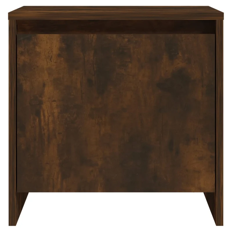 Lot de 2 tables de chevet avec compartiment avec porte 45 x 34 x 44,5 cm bois ingénierie marron DEC035145