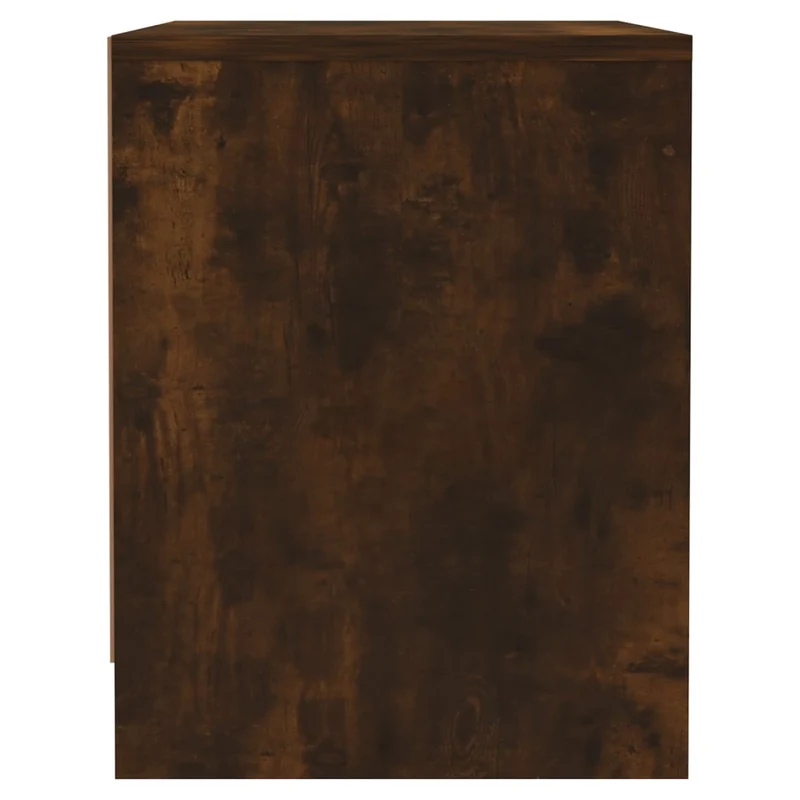 Lot de 2 tables de chevet avec compartiment avec porte 45 x 34 x 44,5 cm bois ingénierie marron DEC035145