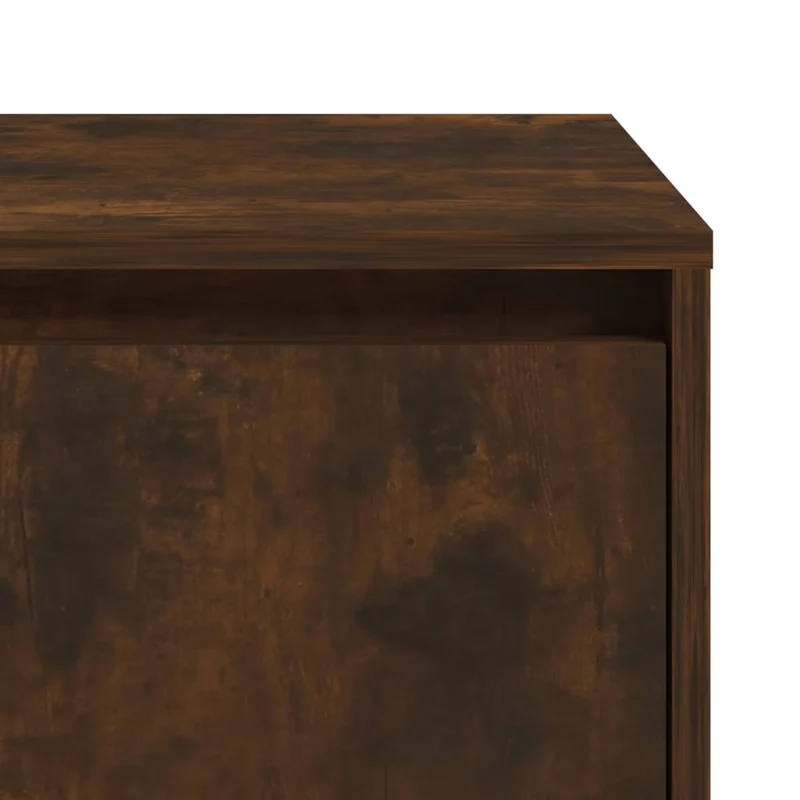 Lot de 2 tables de chevet avec compartiment avec porte 45 x 34 x 44,5 cm bois ingénierie marron DEC035145