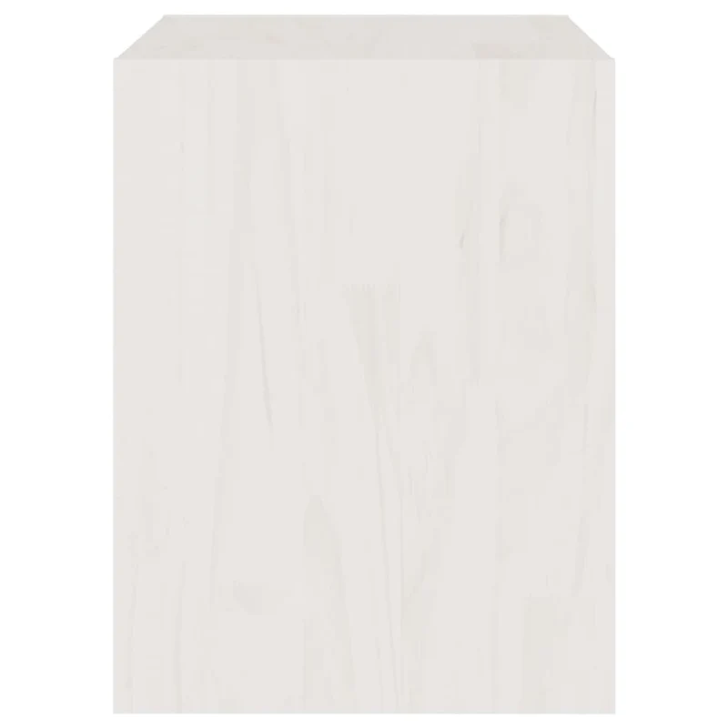 Lot de 2 tables de chevet avec étagère 40 x 30,5 x 40 cm bois de pin blanc DEC034885
