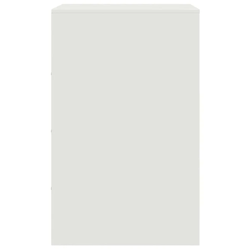 Lot de 2 tables de chevet avec tiroirs 34,5 x 39 x 62 cm acier blanc DEC034855