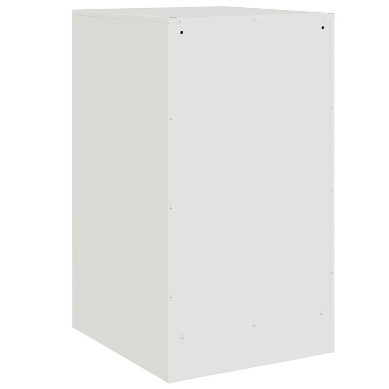 Lot de 2 tables de chevet avec tiroirs 34,5 x 39 x 62 cm acier blanc DEC034855
