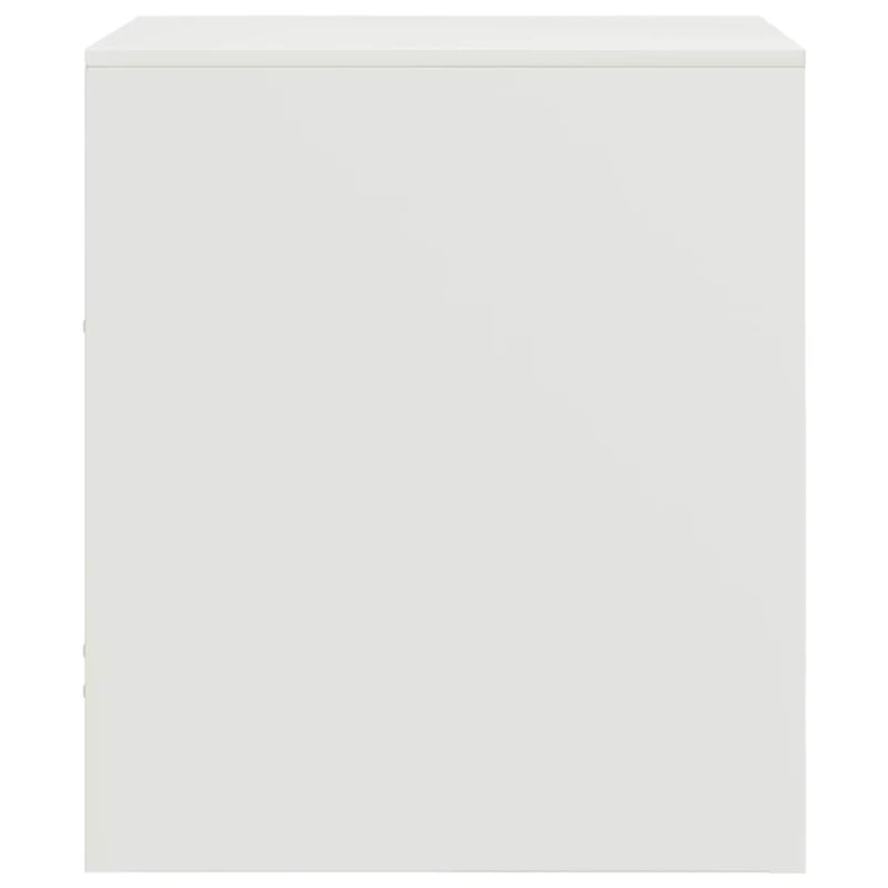 Lot de 2 tables de chevet avec tiroir et compartiment ouvert 34,5 x 39 x 44 cm acier blanc DEC034851