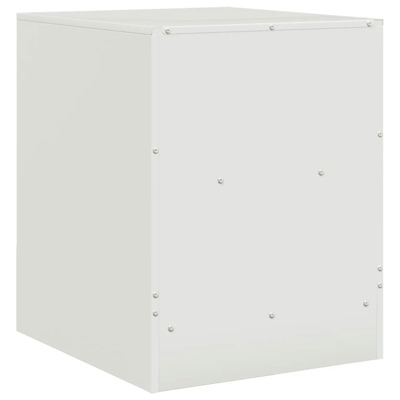 Lot de 2 tables de chevet avec tiroir et compartiment ouvert 34,5 x 39 x 44 cm acier blanc DEC034851