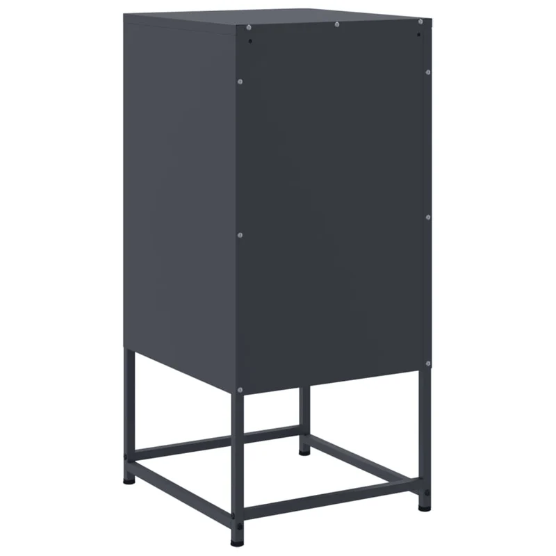 Lot de 2 tables de chevet avec 3 tiroirs 36 x 39 x 78 cm acier anthracite DEC034833