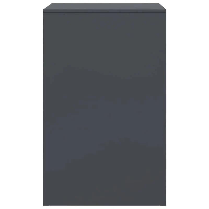 Lot de 2 tables de chevet avec compartiment avec porte 34,5 x 39 x 62 cm acier anthracite DEC034820