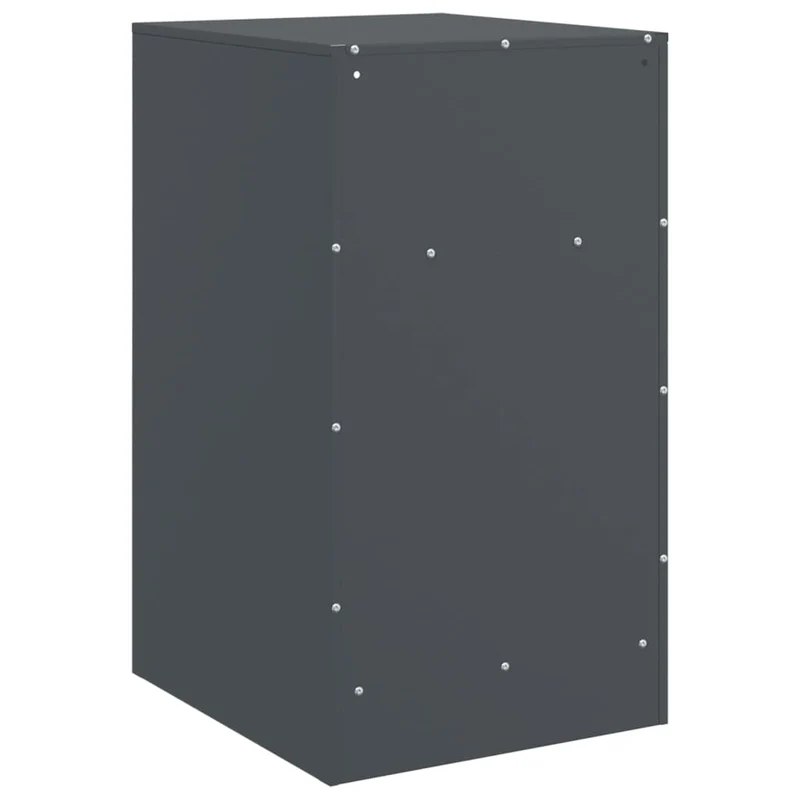 Lot de 2 tables de chevet avec compartiment avec porte 34,5 x 39 x 62 cm acier anthracite DEC034820
