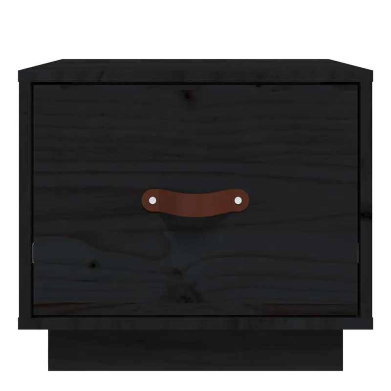 Lot de 2 tables de chevet avec tiroir 40 x 34 x 35 cm bois de pin noir DEC035522