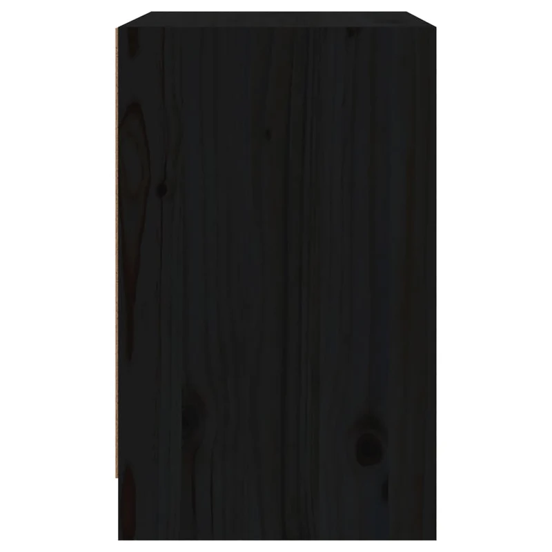 Lot de 2 tables de chevet avec tiroir et compartiment avec porte 40 x 31 x 50 cm bois de pin noir DEC035516