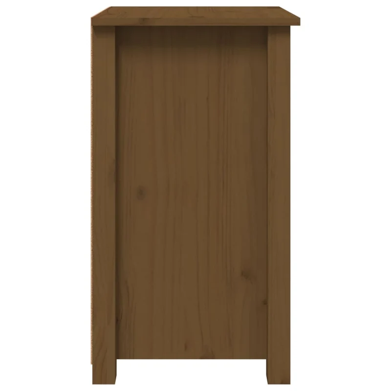 Lot de 2 tables de chevet avec 3 tiroirs 40 x 35 x 61,5 cm en bois de pin marron miel DEC035450