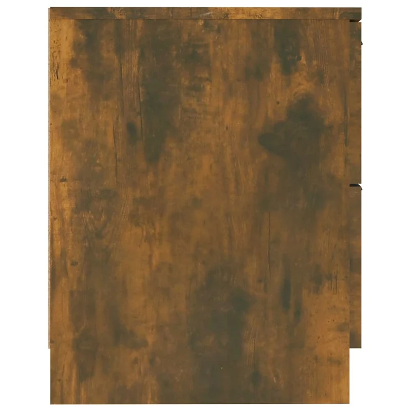 Lot de 2 tables de chevet avec deux tiroirs 45 x 39 x 50 cm en bois d'ingénierie marron DEC035151
